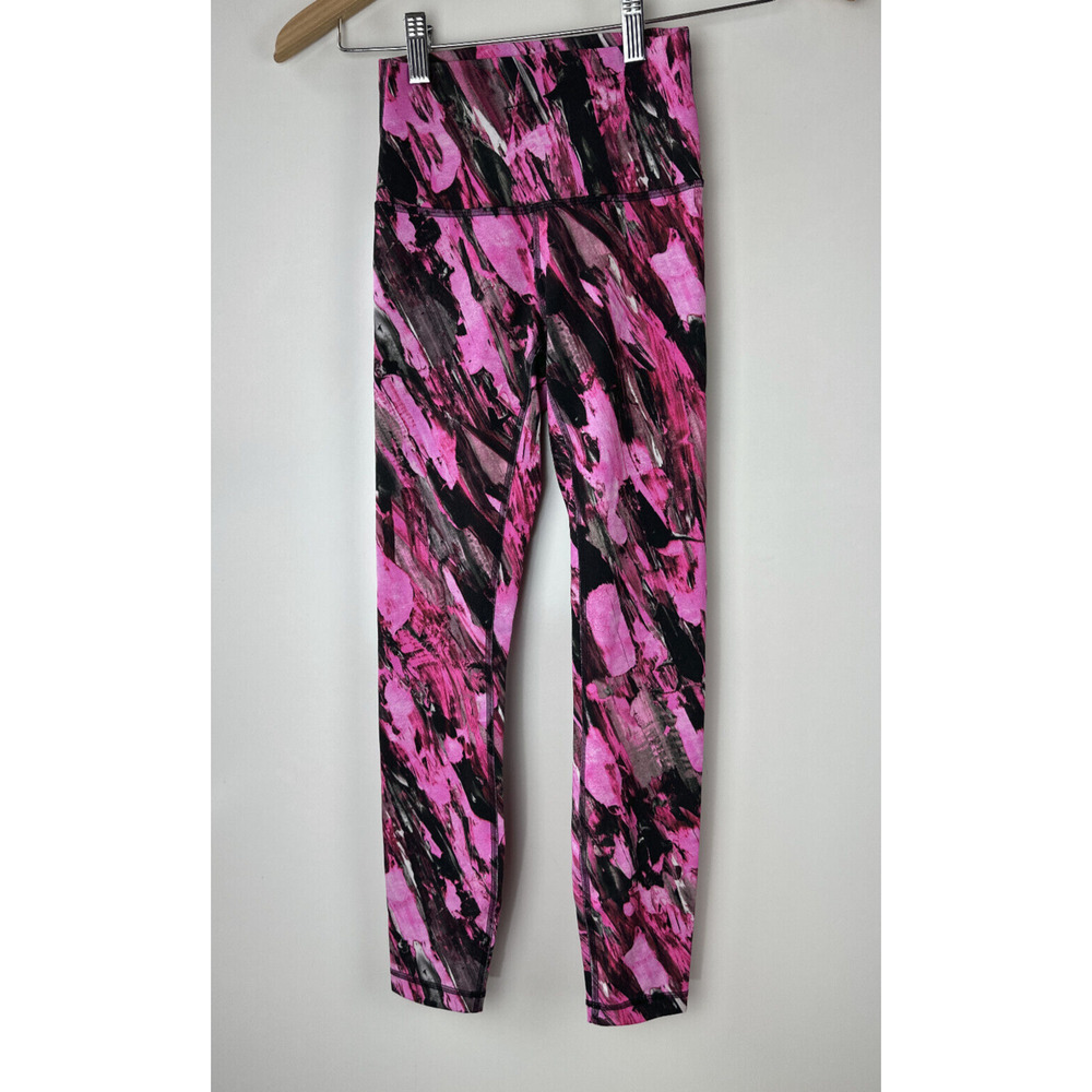 Lululemon Wunder Train High Rise Tight 25" Incentive Refresh Pink Multi Size 2 - Picture 2 of 12